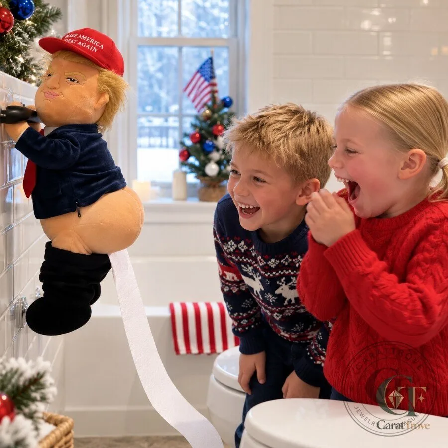 TrumpRolls Donald Trump Butt Plush Toilet Paper Holder Funny Bathroom Gag Gift TrumpRolls Donald Trump Butt Plush Toilet Paper Holder Funny Bathroom Gag Gift – image 2 of 5
