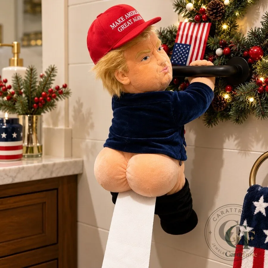 TrumpRolls Donald Trump Butt Plush Toilet Paper Holder Funny Bathroom Gag Gift TrumpRolls Donald Trump Butt Plush Toilet Paper Holder Funny Bathroom Gag Gift – image 3 of 5