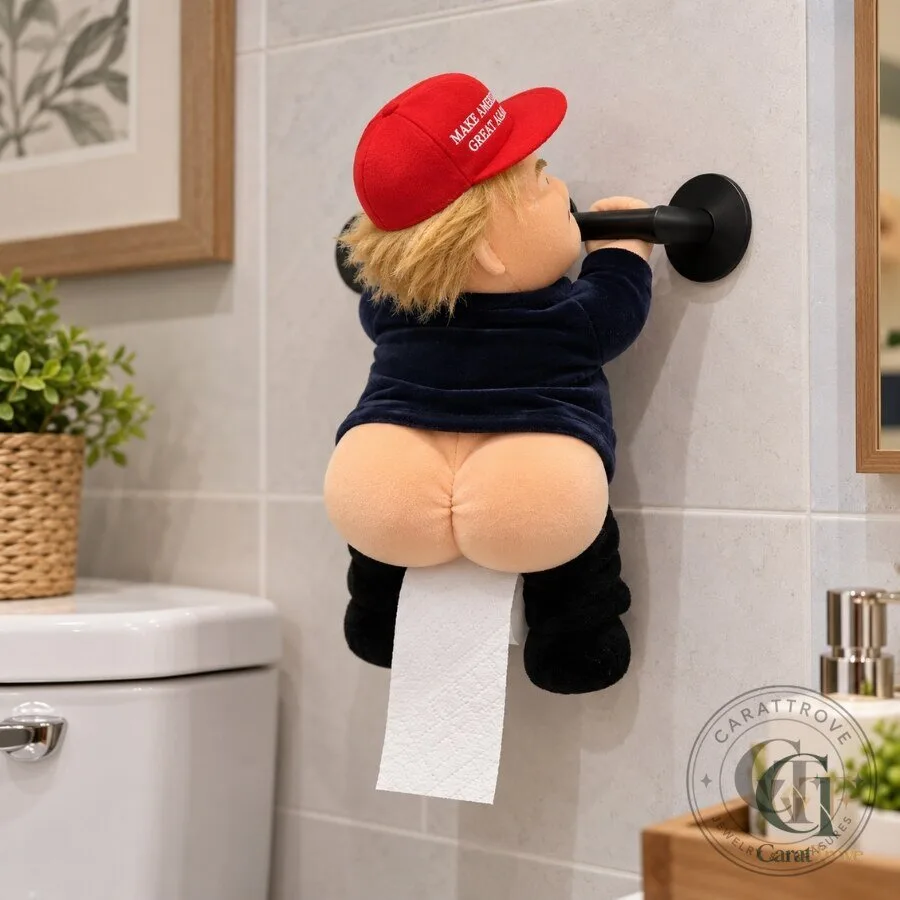 TrumpRolls Donald Trump Butt Plush Toilet Paper Holder Funny Bathroom Gag Gift TrumpRolls Donald Trump Butt Plush Toilet Paper Holder Funny Bathroom Gag Gift – image 4 of 5