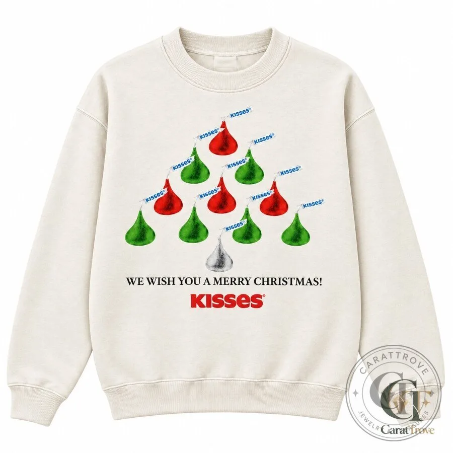Hershey's Kisses Christmas Tree Sweatshirt 2026 Funny Candy Holiday Crewneck Hershey's Kisses Christmas Tree Sweatshirt 2026 Funny Candy Holiday Crewneck – image 2 of 4